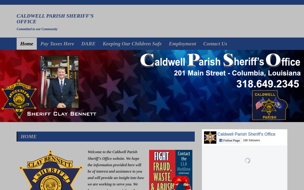 Caldwell Parish Sheriff official booking-record source